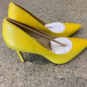 Sam Edelman Hazel Lemon Leather Heels Size 8.5M